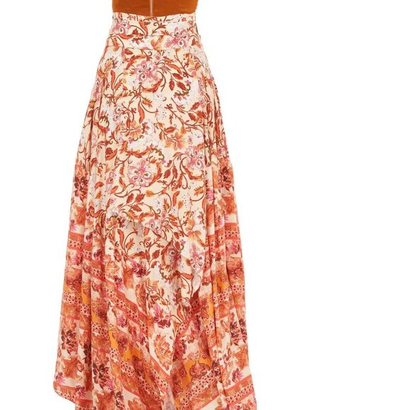 AMUR Nova Skirt Paisley Printed Maxi Skirt Handkerchief Size 2 Retails $498 - Picture 3 of 7